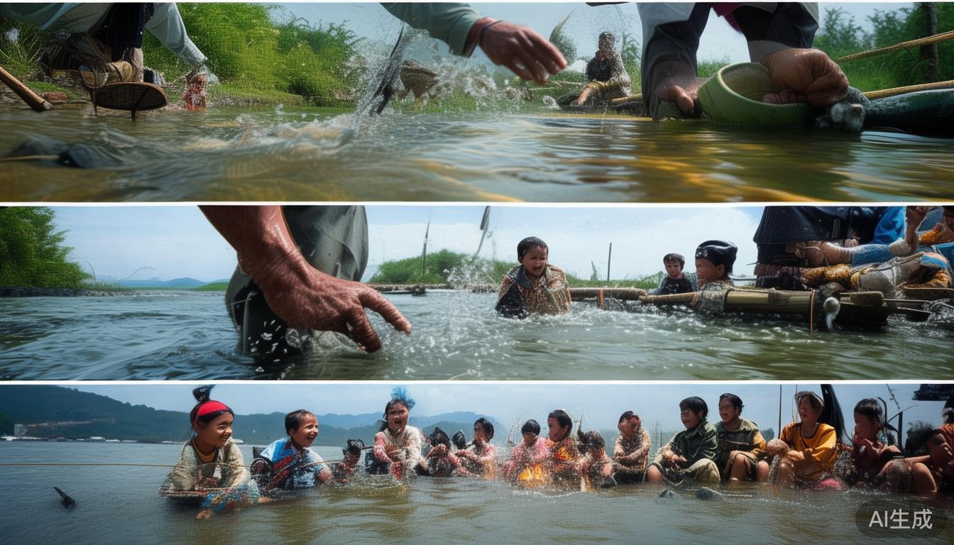 随着时间推移，抓鱼的方式逐渐变得多样化，从最初的用